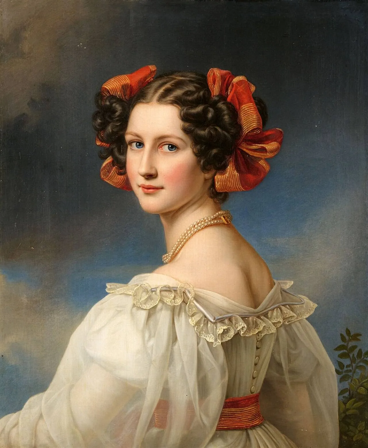 Joseph Karl Stieler's painting of Auguste Strobl, one of the 36 in the Gallery of Beauties
